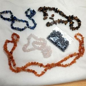 NEW! Jewelry Making Craft Genuine Stone Nugget Bead Assortment Lot (5 strands)